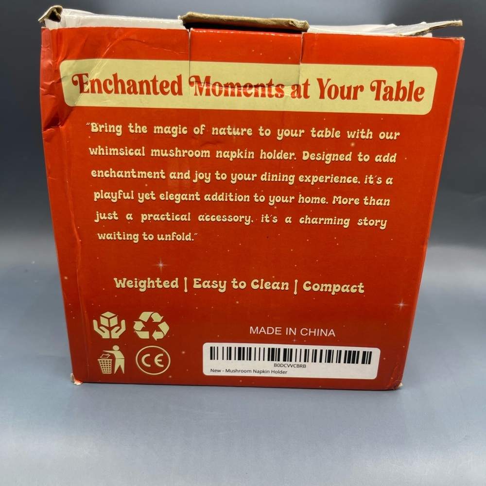 Shrumiez Mushroom House Napkin Holder, NIB 🍄 - Picture 10 of 10